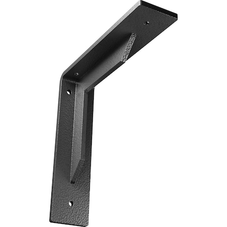 Ekena Millwork Stockport Steel Bracket, Hammered Silver 2"W x 8"D x 8"H BKTM02X08X08STHSV
